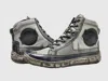 Kcr Group Men's Comfort Thick Wool Lined Zip-up Leather Boots In Grey/green