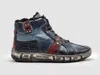 Kcr Group Men's Comfort Thick Wool-lined Zip-up Leather Boots In Navy