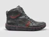 Kcr Group Men's Comfort Thick Wool-lined Zip-up Leather Boots In Olive/red In Multi