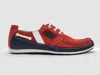 Kcr Group Men's Dockside Leather Boat Shoes In Red In Red