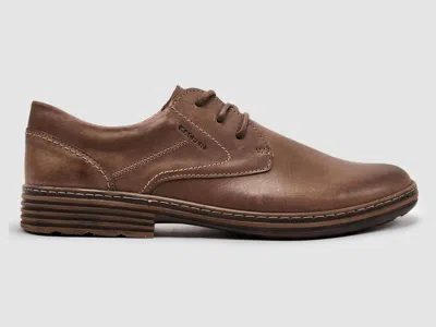 Kcr Group Men's Oxford Leather Dress Shoes In Dark Brown