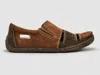 Kcr Group Men's Vacation Leather Sandals In Dark Brown In Brown