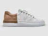 Kcr Group Women's Classic Camo Leather Sneakers In White/pink In Multi