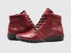 Kcr Group Women's Everyday Fur-lined Zip-up Leather Boots In Red