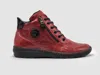 Kcr Group Women's Everyday Wool-lined Zip-up Leather Boots In Red