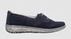 Kcr Group Women's Lightweight Leather Low-top Shoes In Navy In Blue