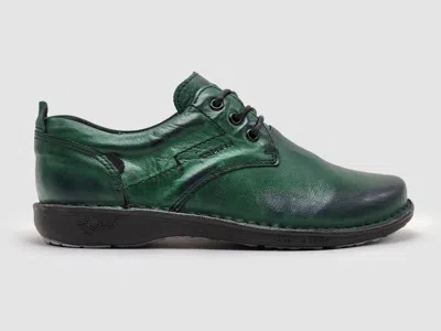 Kcr Group Women's Old-fashioned Leather Shoes In Green