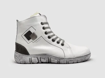 Kcr Group Women's Original Thick Wool-lined Zip-up Leather Boots In White