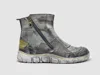 Kcr Group Women's Original Wool-lined Zip-up Leather Boots In Grey