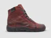 Kcr Group Women's Original Zip-up Leather Boots In Red In Red