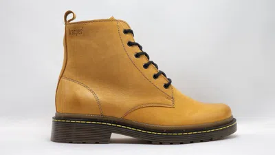Kcr Group Women's Premium Nubuck Leather Boots In Yellow In Orange