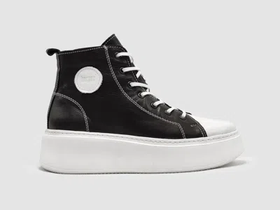Kcr Group Women's Tall Insulated Zip-up Leather Sneakers In Black