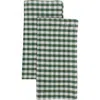 Kd Weave Gingham Napkin In Green