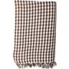Kd Weave Gingham Tablecloth In Brown