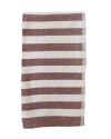 Kd Weave Stripe Hand Towel In Brown
