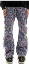 Kdnk Floral Tapestry Cargo Pants In Purple/blue In Multi