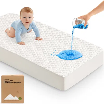 Keababies 1-pack Mavy Protect+ Waterproof Crib Mattress Protector In White