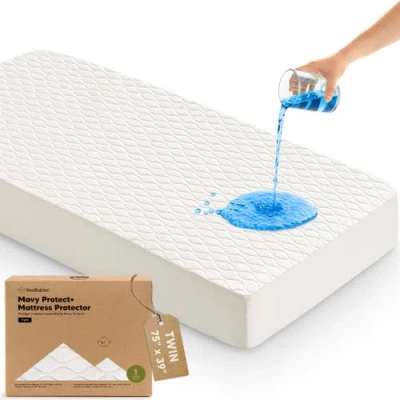 Keababies 1-pack Mavy Protect+ Waterproof Twin Mattress Protectors In White