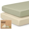 Keababies 2-pack Aereo Fitted Crib Sheets In Avocado
