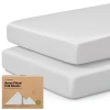 Keababies 2-pack Aereo Fitted Crib Sheets In Pearl Gray