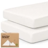 Keababies 2-pack Aereo Fitted Crib Sheets In Soft White