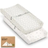 Keababies 2-pack Isla Changing Pad Covers In Gray