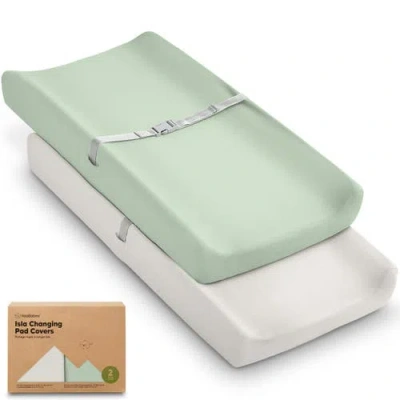 Keababies 2-pack Isla Changing Pad Covers In Green