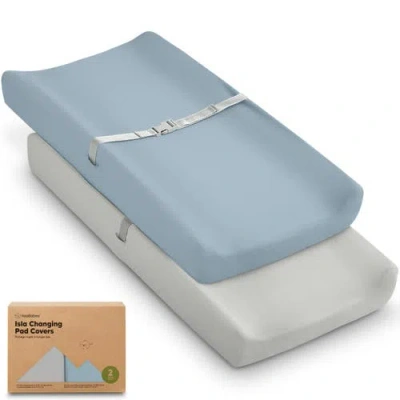 Keababies 2-pack Isla Changing Pad Covers In Blue