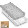 Keababies 2-pack Isla Changing Pad Covers In Gray