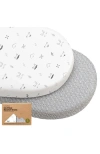 Keababies 2-pack Isla Fitted Bassinet Sheets In Gray