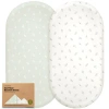 Keababies 2-pack Isla Fitted Bassinet Sheets In Herb