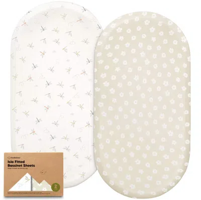 Keababies 2-pack Isla Fitted Bassinet Sheets In Meadow