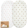 Keababies 2-pack Isla Fitted Bassinet Sheets In White