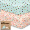 Keababies 2-pack Isla [protect+] Waterproof Crib Sheets In Beach Day
