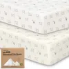 Keababies 2-pack Isla [protect+] Waterproof Crib Sheets In Bumble Bear