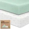 Keababies 2-pack Isla [protect+] Waterproof Crib Sheets In Bunnies