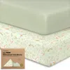 Keababies 2-pack Isla [protect+] Waterproof Crib Sheets In Foxtrot