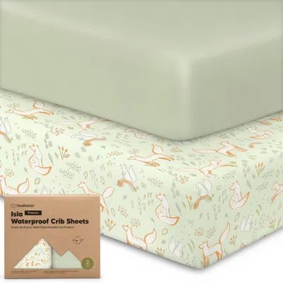 Keababies 2-pack Isla [protect+] Waterproof Crib Sheets In Foxtrot