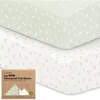 Keababies 2-pack Isla [protect+] Waterproof Crib Sheets In Herb