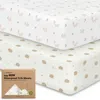 Keababies 2-pack Isla [protect+] Waterproof Crib Sheets In Nibbles/bruce