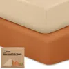 Keababies 2-pack Isla [protect+] Waterproof Crib Sheets In Rust