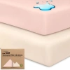 Keababies 2-pack Isla [protect+] Waterproof Mini Crib Sheets In Pink