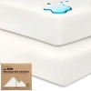 Keababies 2-pack Isla [protect+] Waterproof Mini Crib Sheets In White