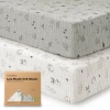 Keababies 2-pack Lyra Muslin Crib Sheets In Multi