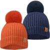 Keababies Kids'  2-pack Pom Knitted Beanie In Ember