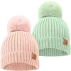 Keababies Kids'  2-pack Pom Knitted Beanie In Macaron