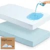 Keababies 2-pack Quin Protect+ Waterproof Crib Mattress Protector In Glacier