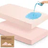 Keababies 2-pack Quin Protect+ Waterproof Crib Mattress Protector In Mist Rose