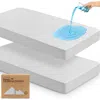 Keababies 2-pack Quin Protect+ Waterproof Crib Mattress Protector In Pearl Gray