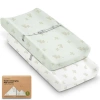 Keababies 2-pack Soothe Changing Pad Covers In White